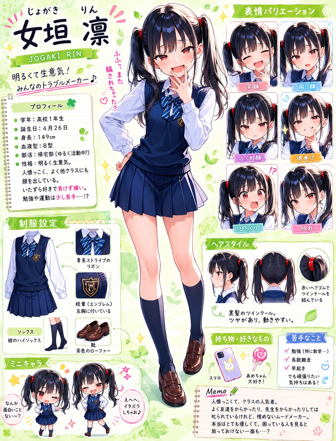 凛ちゃんのキャラクターシート