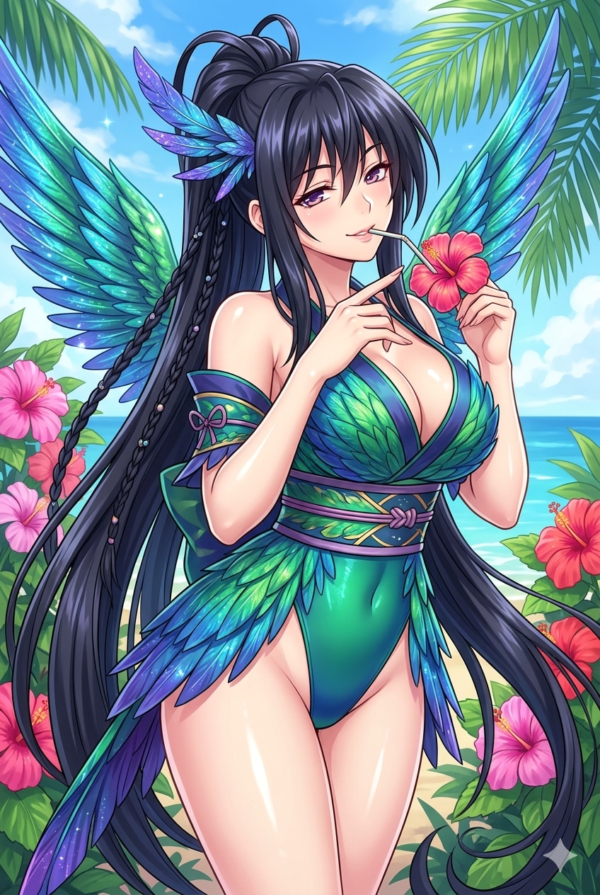 ハチドリ擬人化(朱乃に似ている)