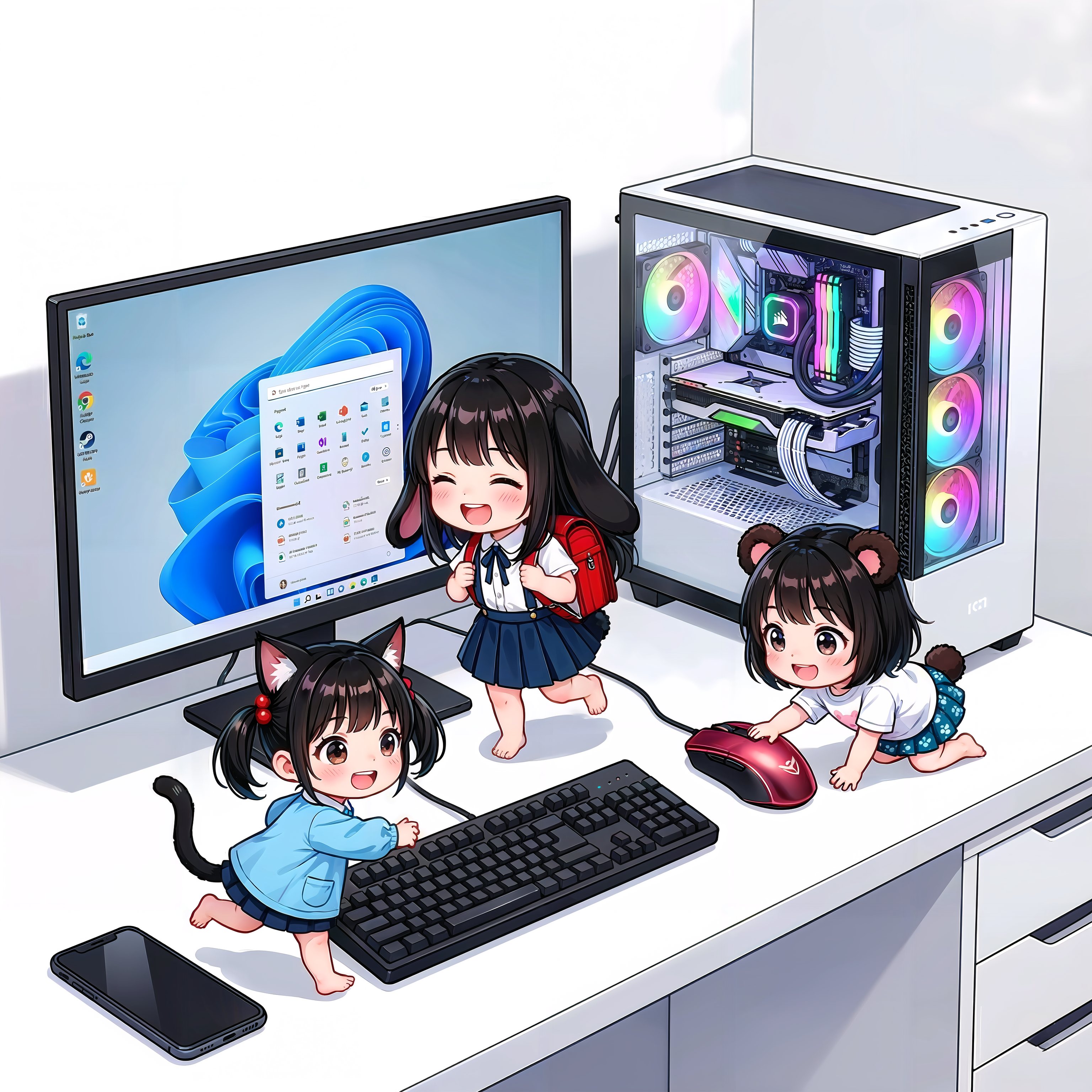 マイPCと | の人気AIイラスト・グラビア