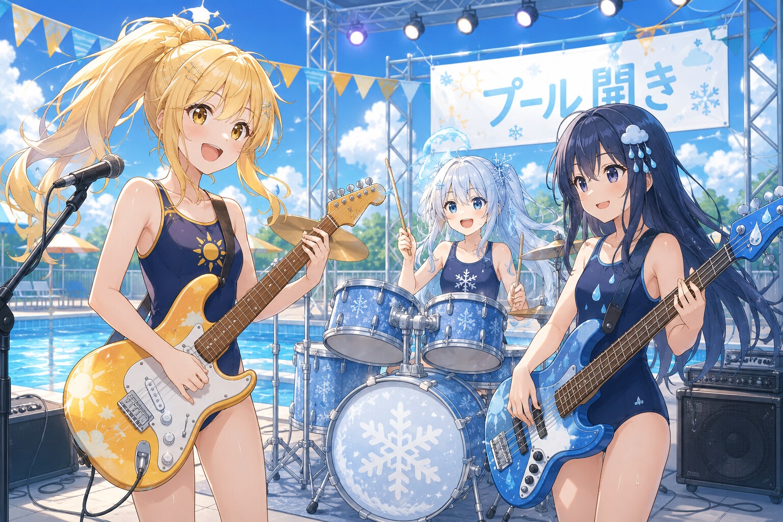 お天気ちゃんのスク水ライブ