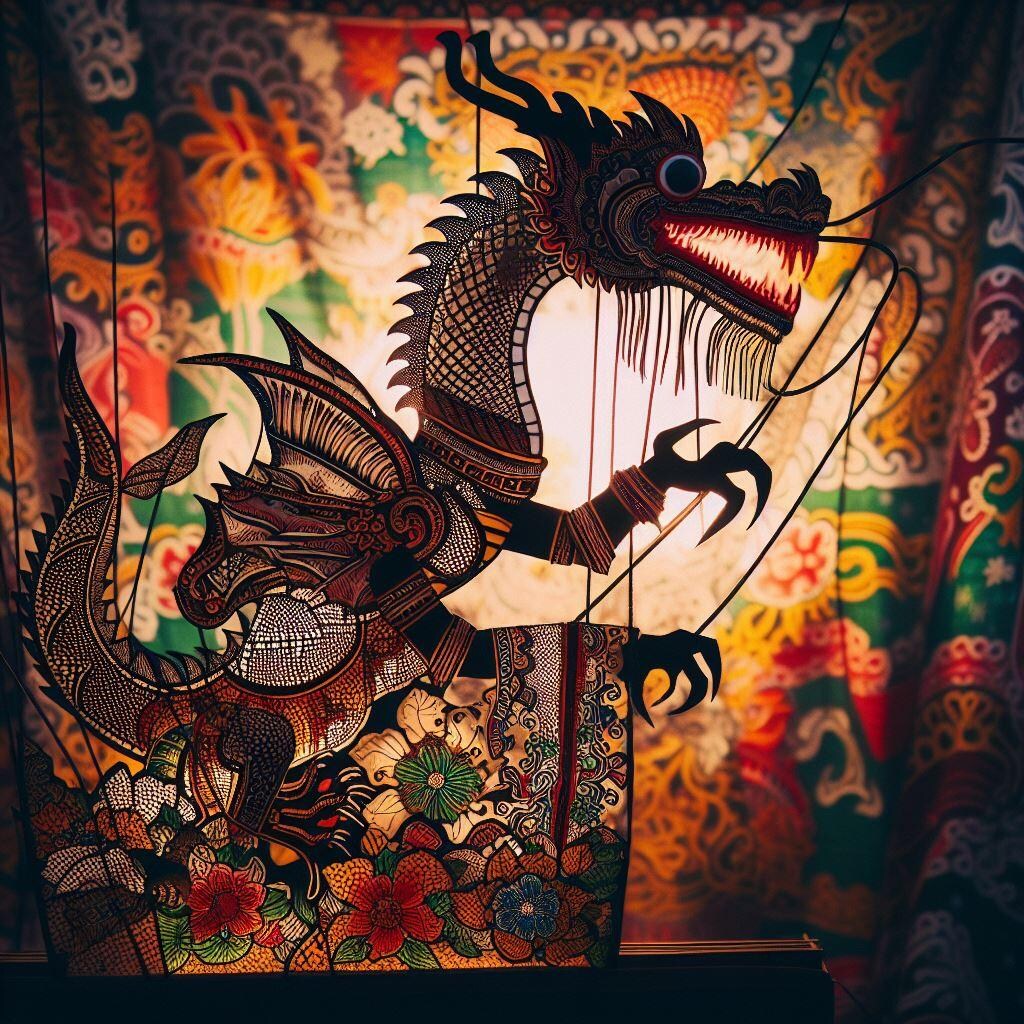 ドラゴンの影絵