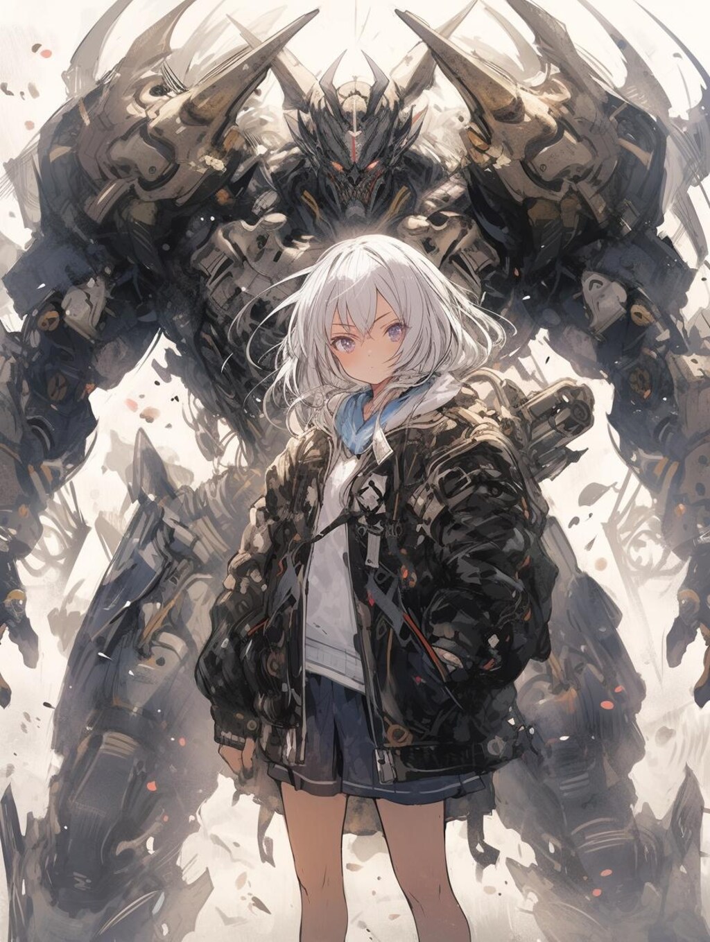 鬼神と少女。
