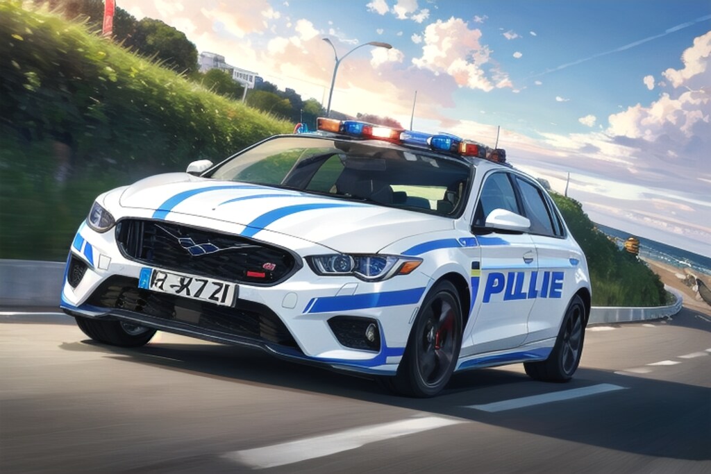 どこかの国のパトカー