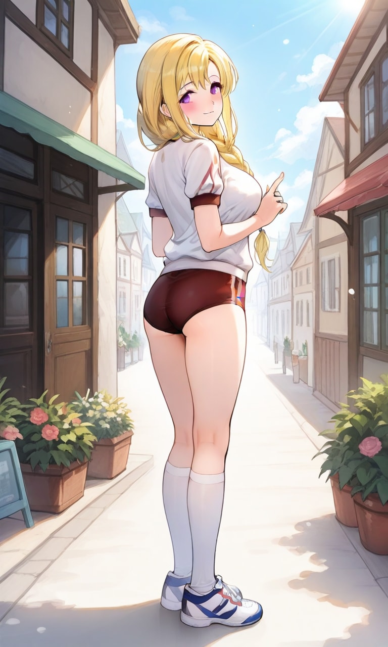 ブルマ姿のルイーズさん