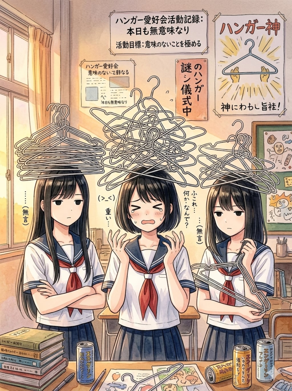 ハンガーで巣作り