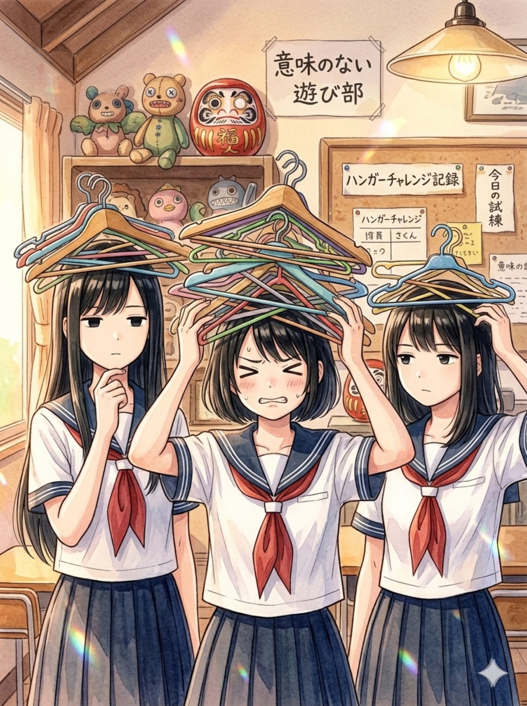 ハンガーで巣作り