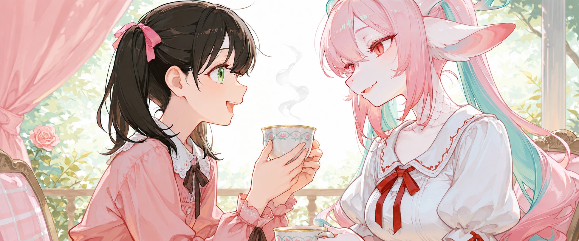 お茶会に招かれるゆいちゃん