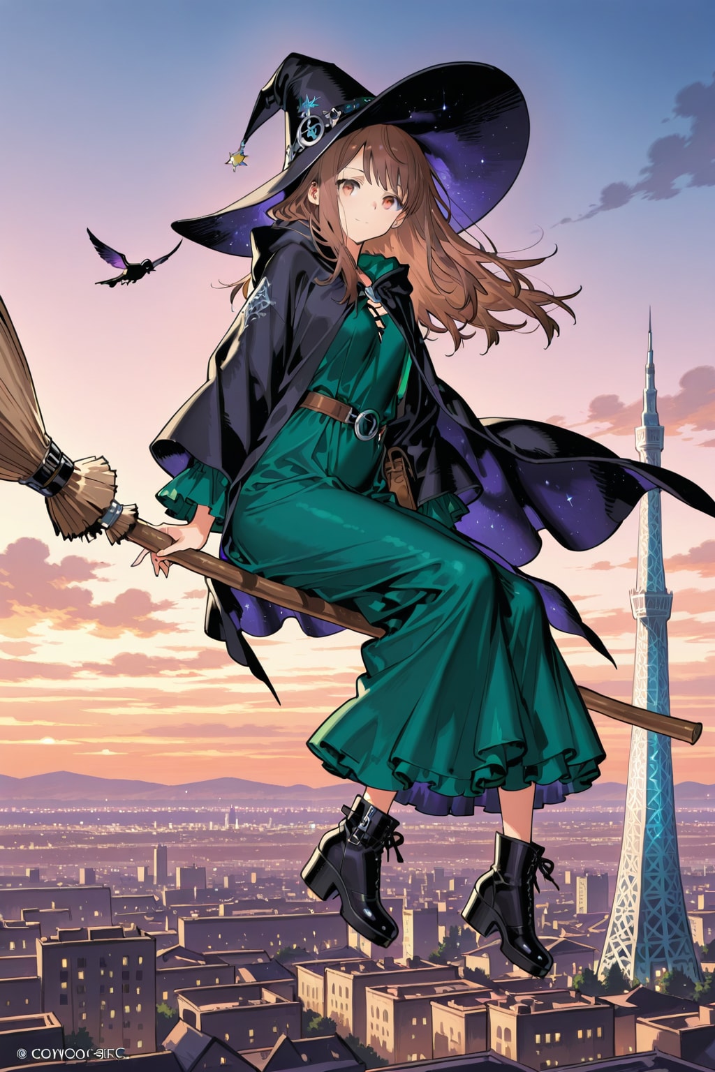 都市をいく魔女