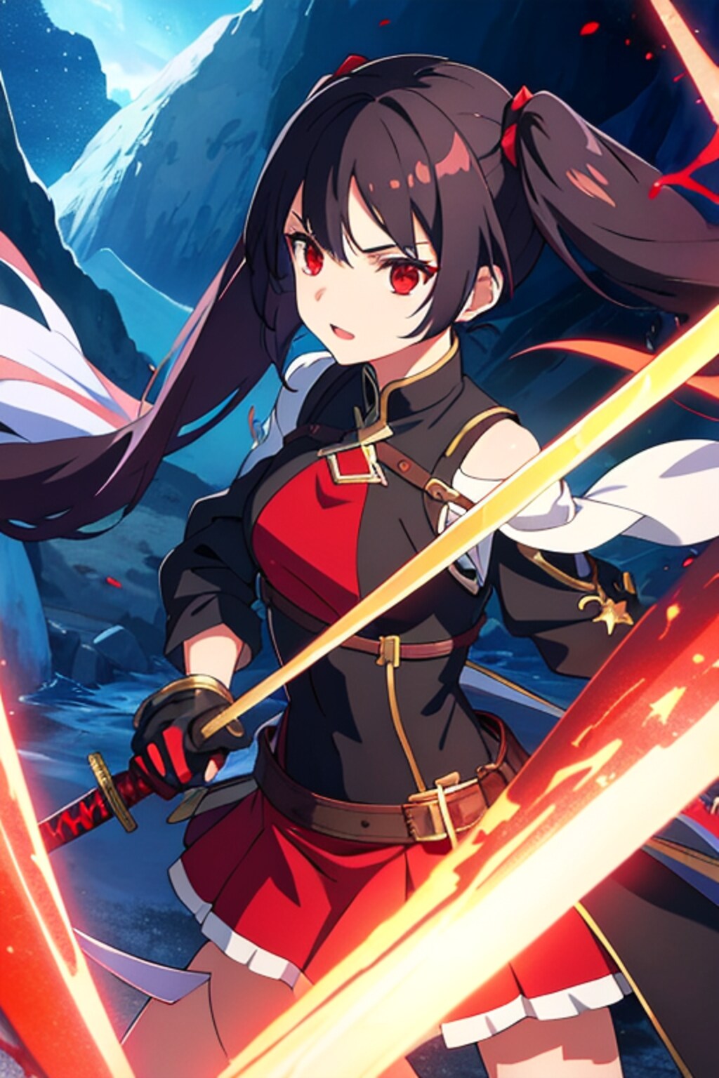 20230920_黒髪レザードレス(装備:光魔剣)