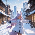 雪と紫狐ちゃん 2枚目