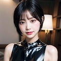 ラテックスランジェリーでポロリ 8枚目
