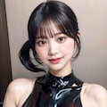 ラテックスランジェリーでポロリ 3枚目