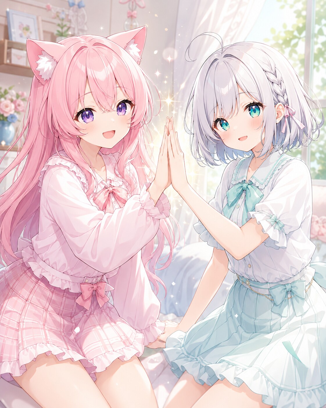 ハイターッチ！✋✨✋② | の人気AIイラスト・グラビア