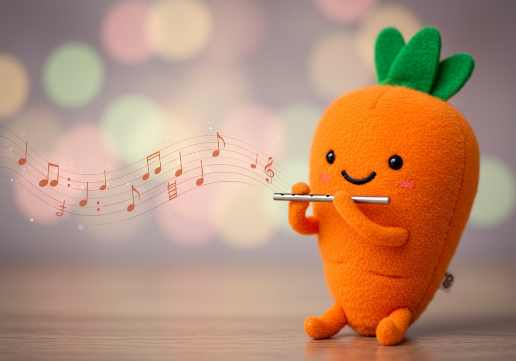 フルート演奏する人参さん