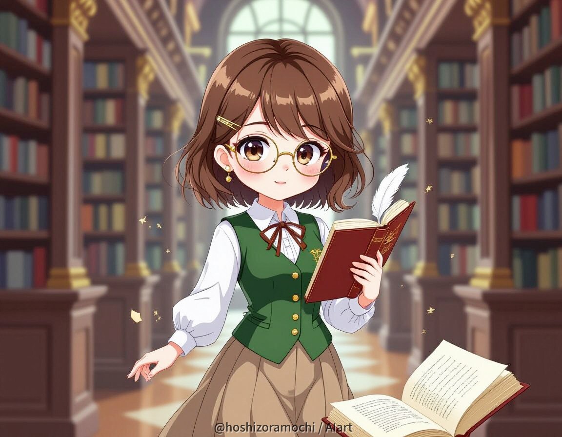 古書に囲まれた小さな賢者 - A little wise man surrounded by old books | の人気AIイラスト・グラビア