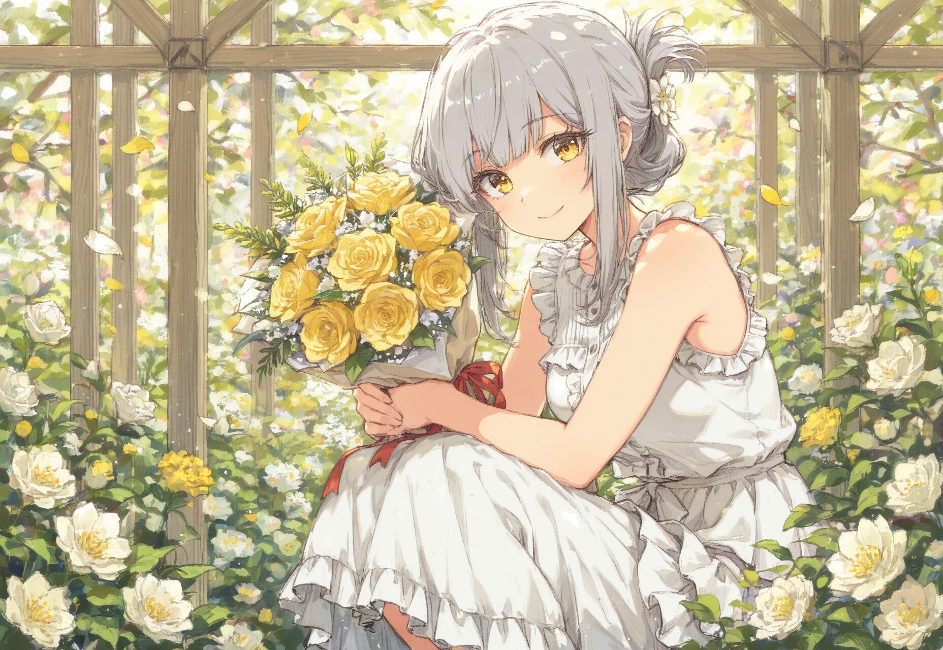 看板娘　flowers