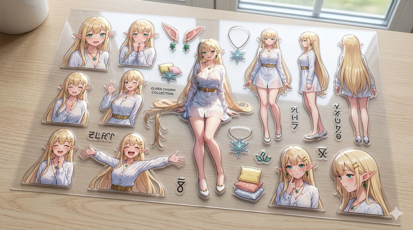 自キャラをシール化企画作品