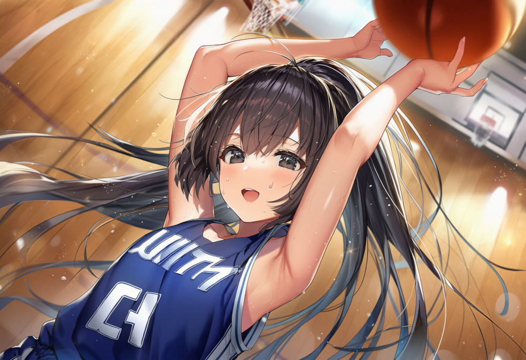 女子高生の体験入部　バスケ部編