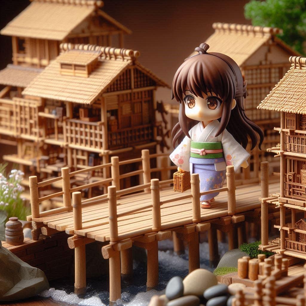 木の橋と少女81