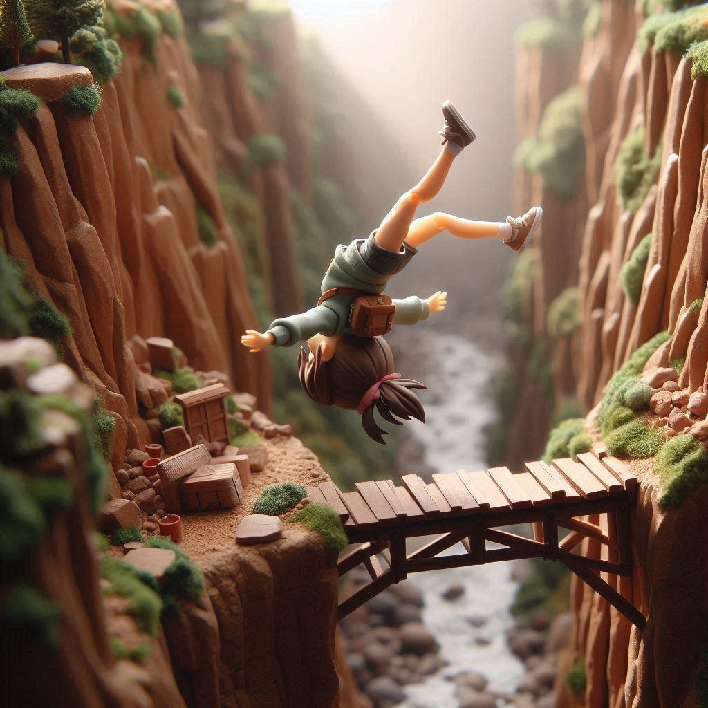 木の橋と少女81