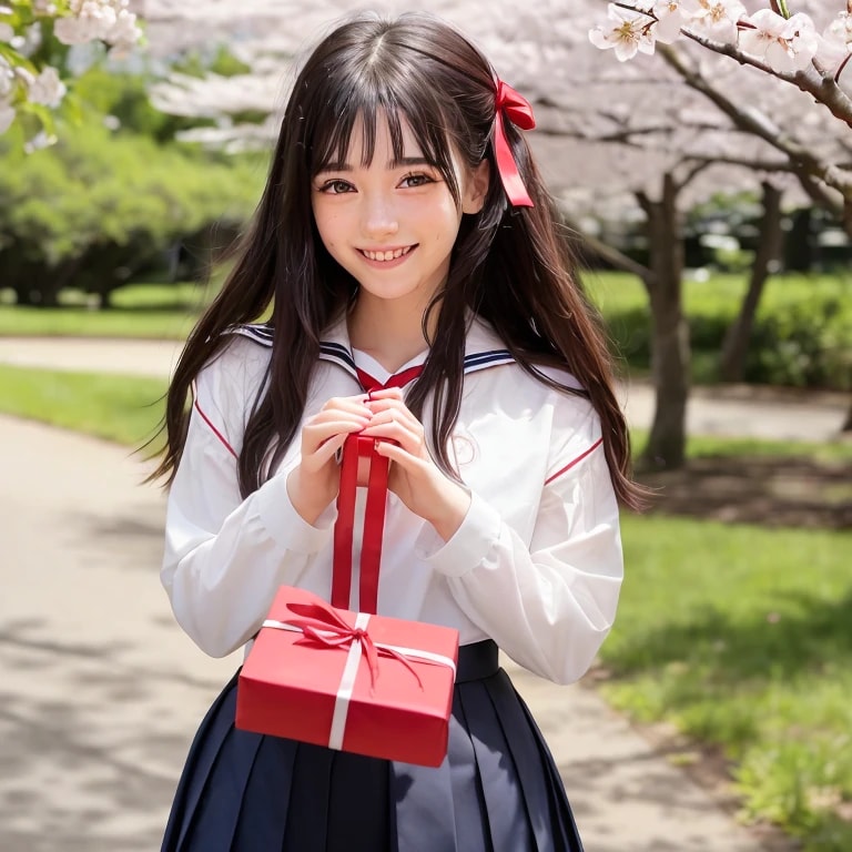 黒髪ロングでセーラー服の美女７９ | の人気AIイラスト・グラビア