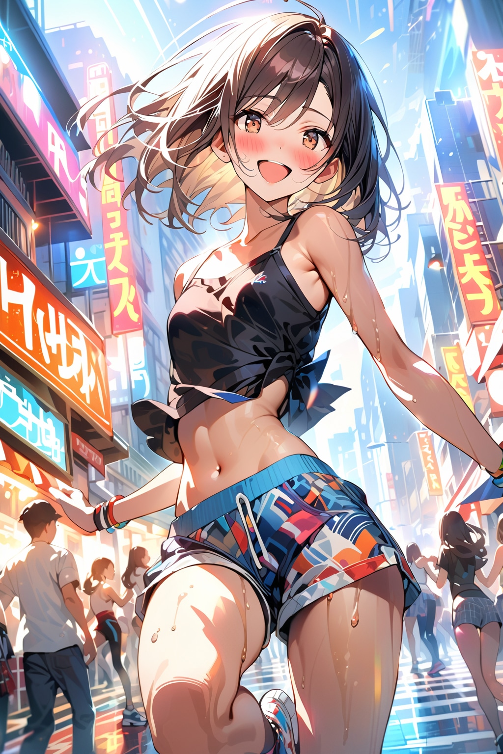 ショートパンツ女子