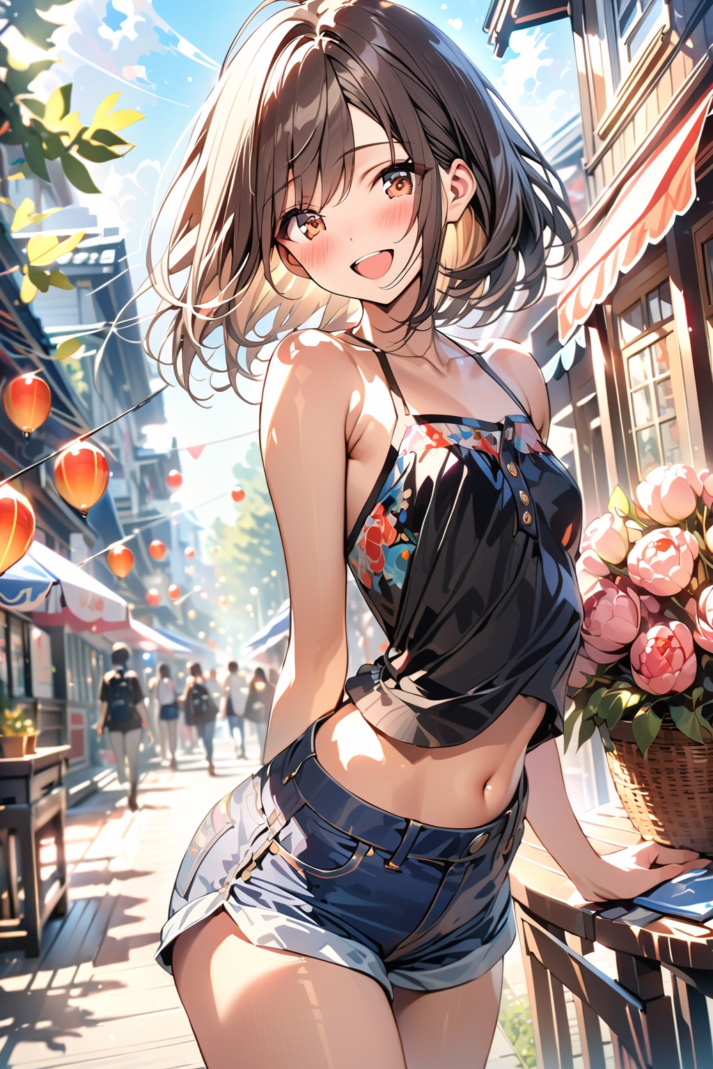 ショートパンツ女子