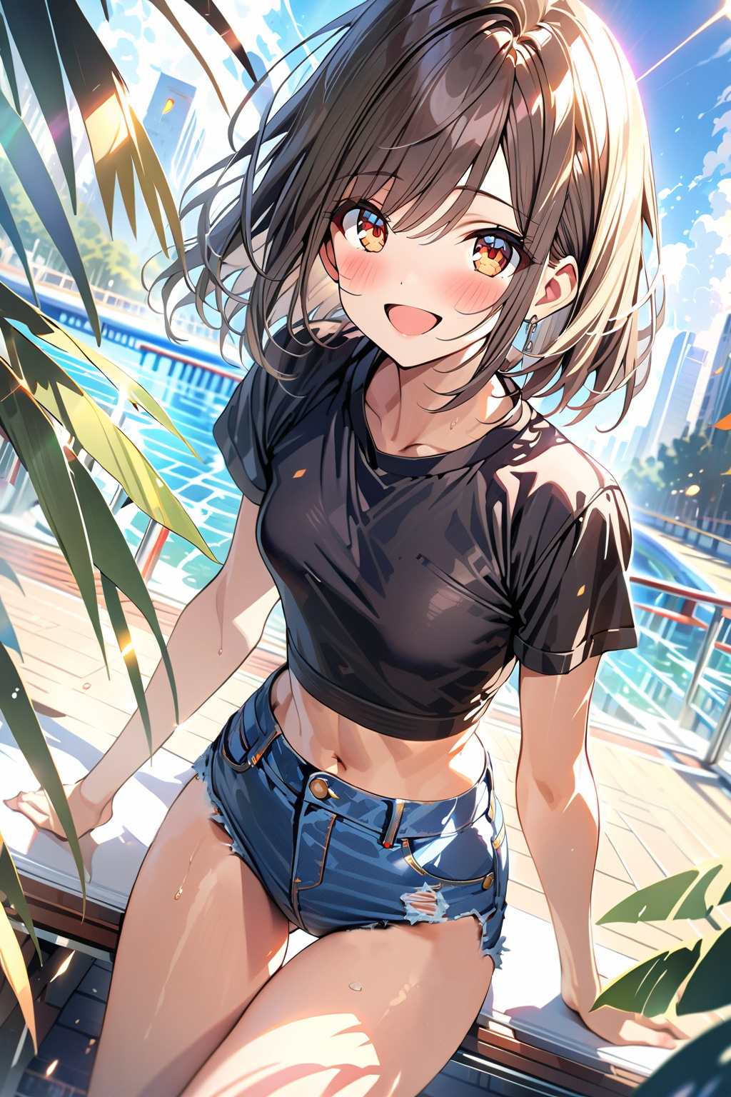 ショートパンツ女子