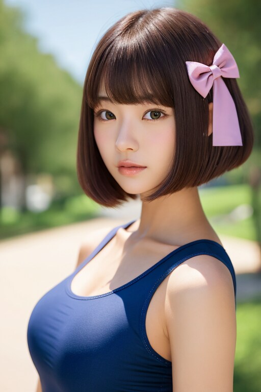 水着の人