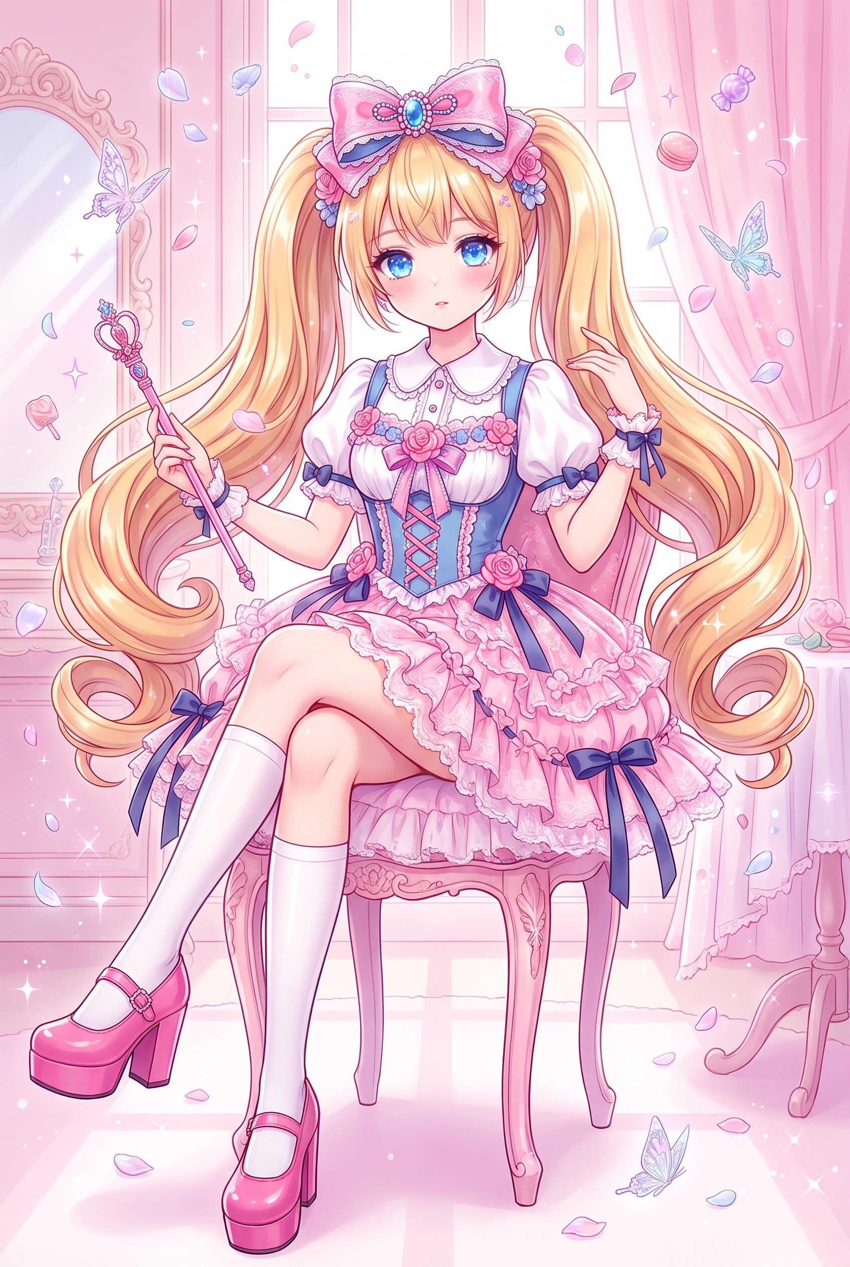 薔薇鏡華装の少女 | の人気AIイラスト・グラビア