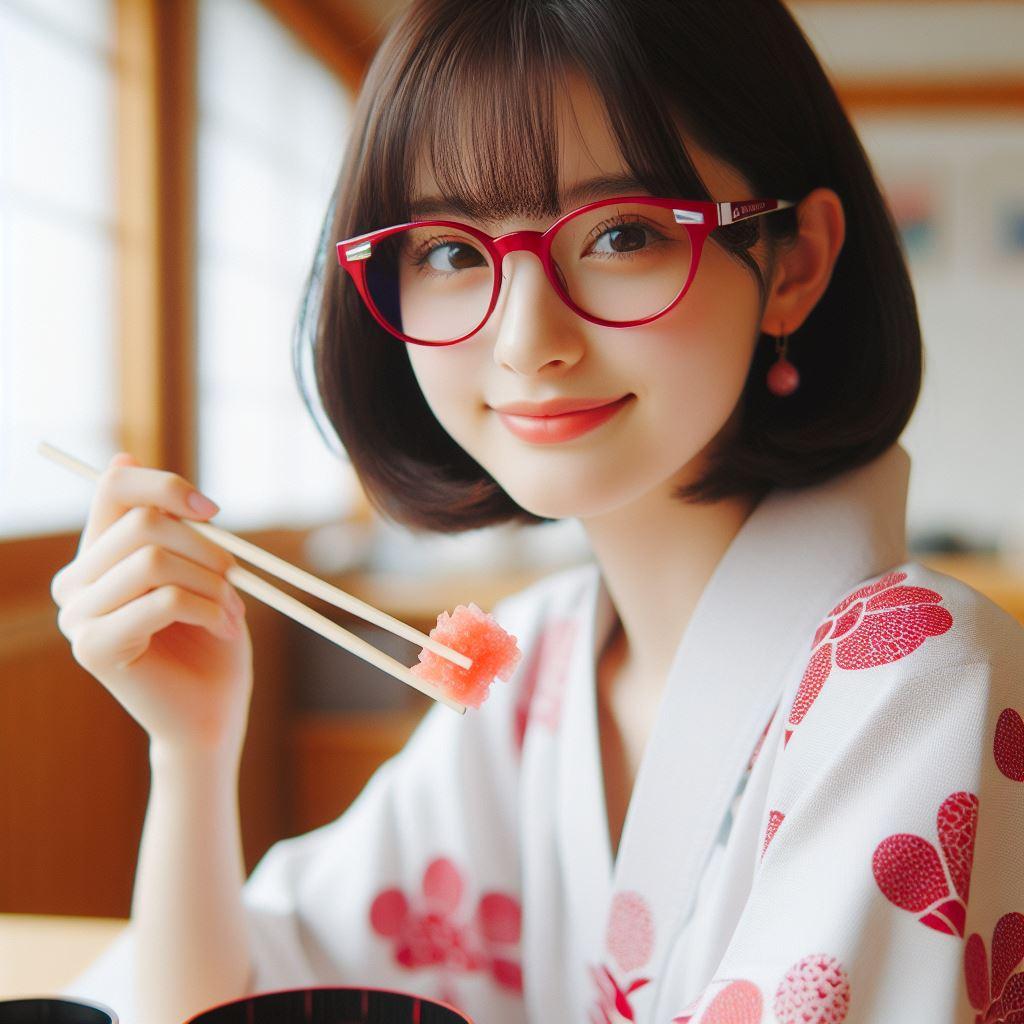 眼鏡女子 楓の旅館でまったり