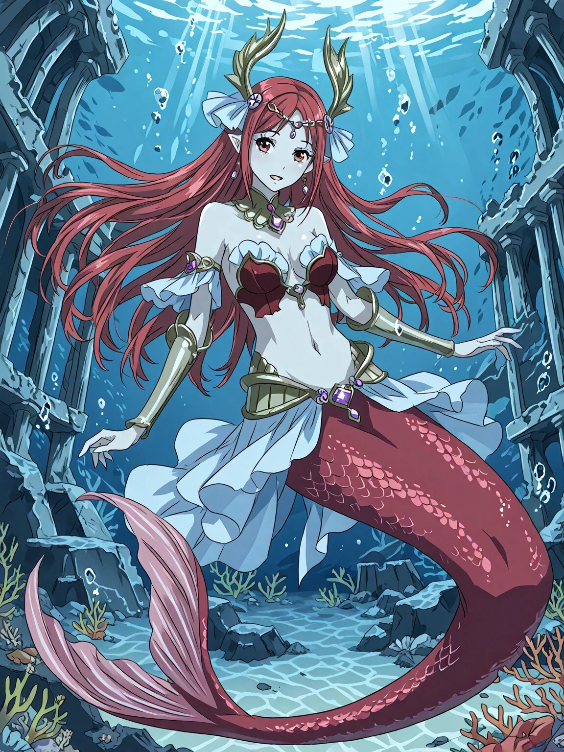少し暗い海