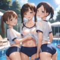 みんなでプール掃除♬ 3枚目