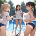 みんなでプール掃除♬ 2枚目