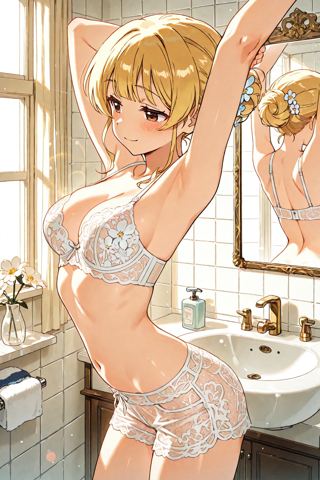 朝の洗面台