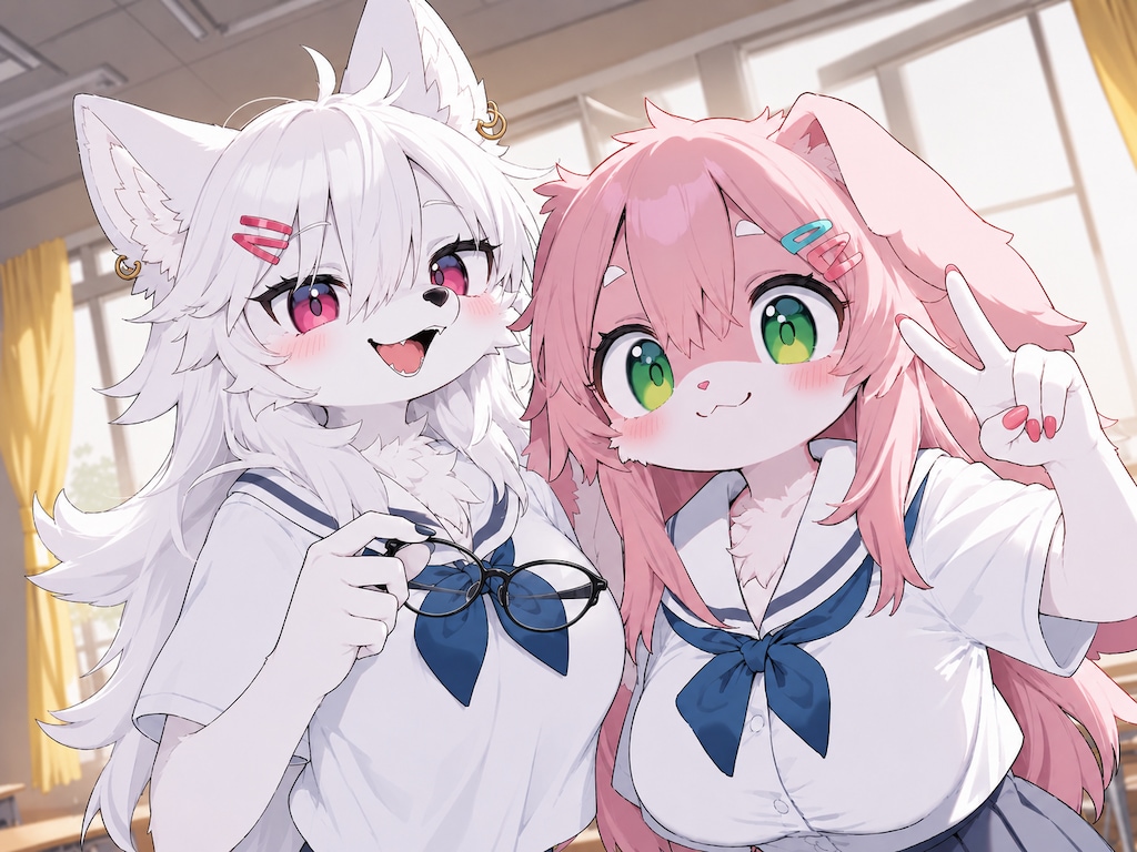 ちょっとだけ不良な子たち🐺🐰