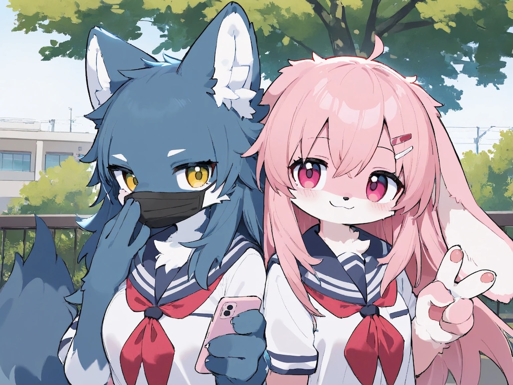 ちょっとだけ不良な子たち🐺🐰