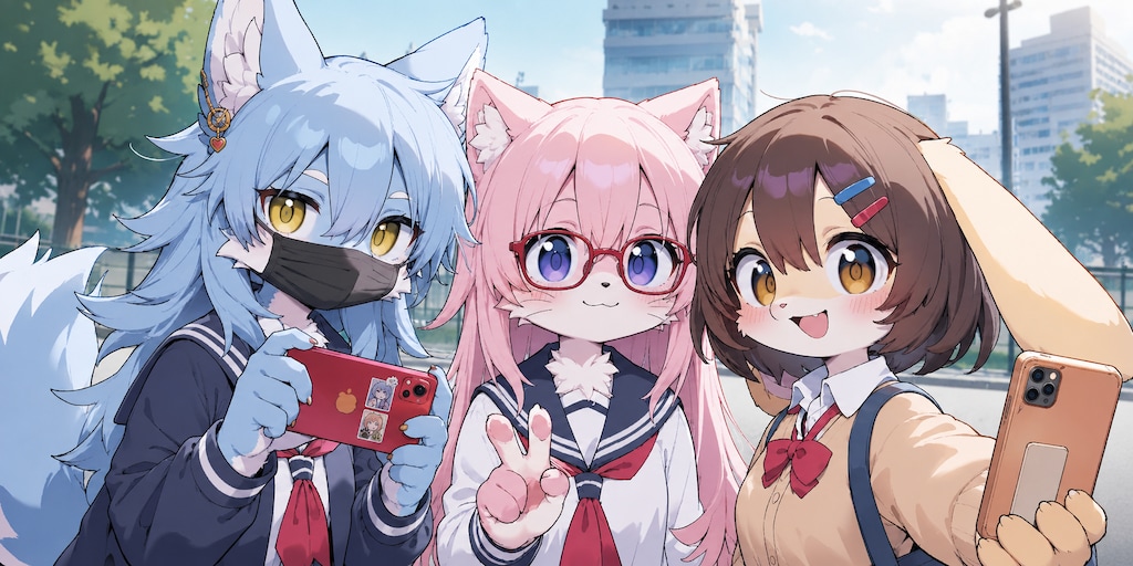 ちょっとだけ不良な子たち🐺🐰