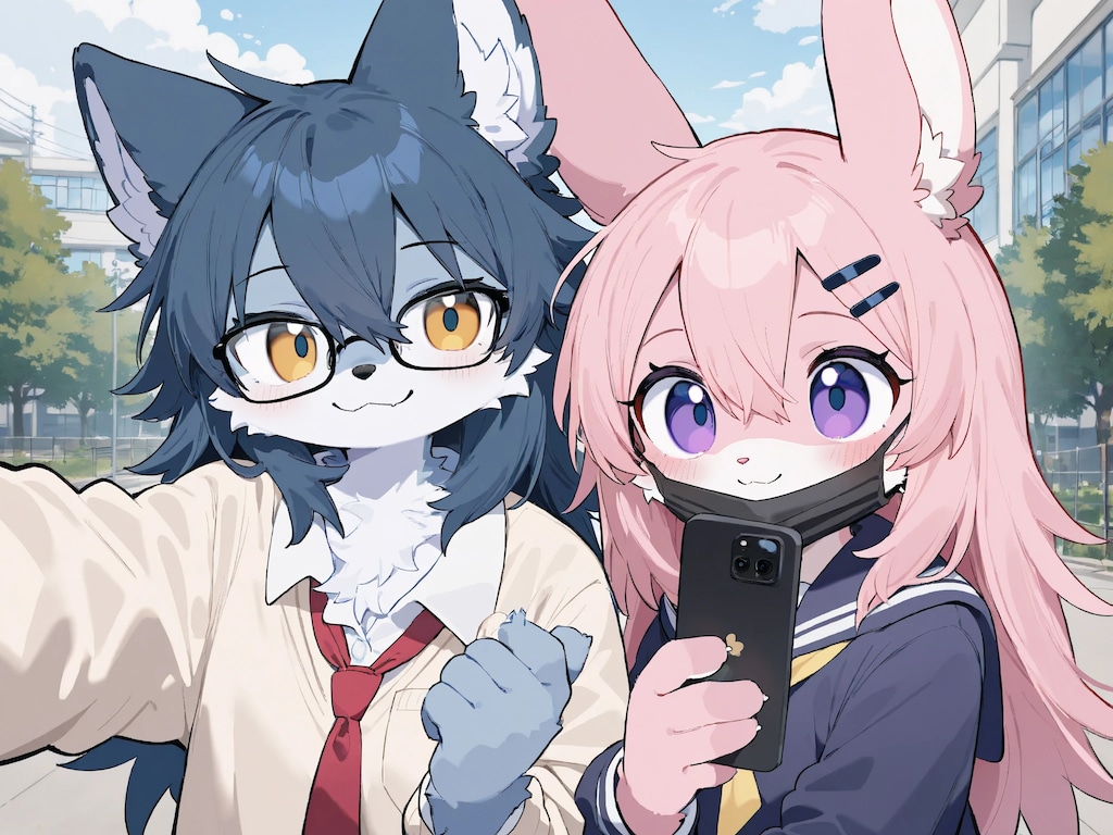 ちょっとだけ不良な子たち🐺🐰
