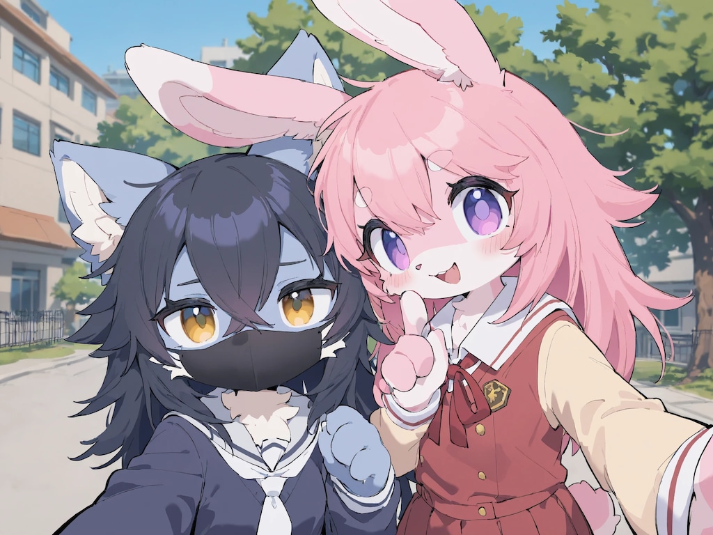 ちょっとだけ不良な子たち🐺🐰