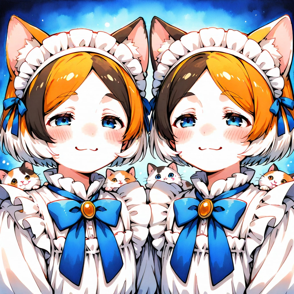 「いつでもいっしょ」（５）双子企画 | の人気AIイラスト・グラビア