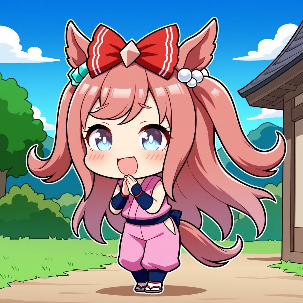 デジたん、くノ一衣装 | の人気AIイラスト・グラビア