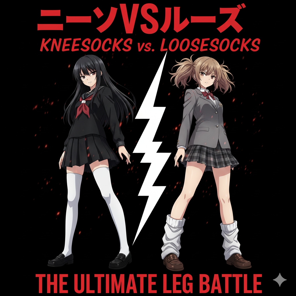 ニーソVSルーズ　イラストVer