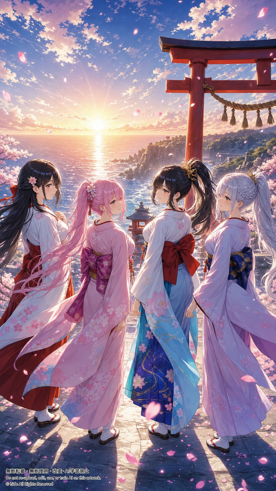 夕映えに集う女神たち | の人気AIイラスト・グラビア