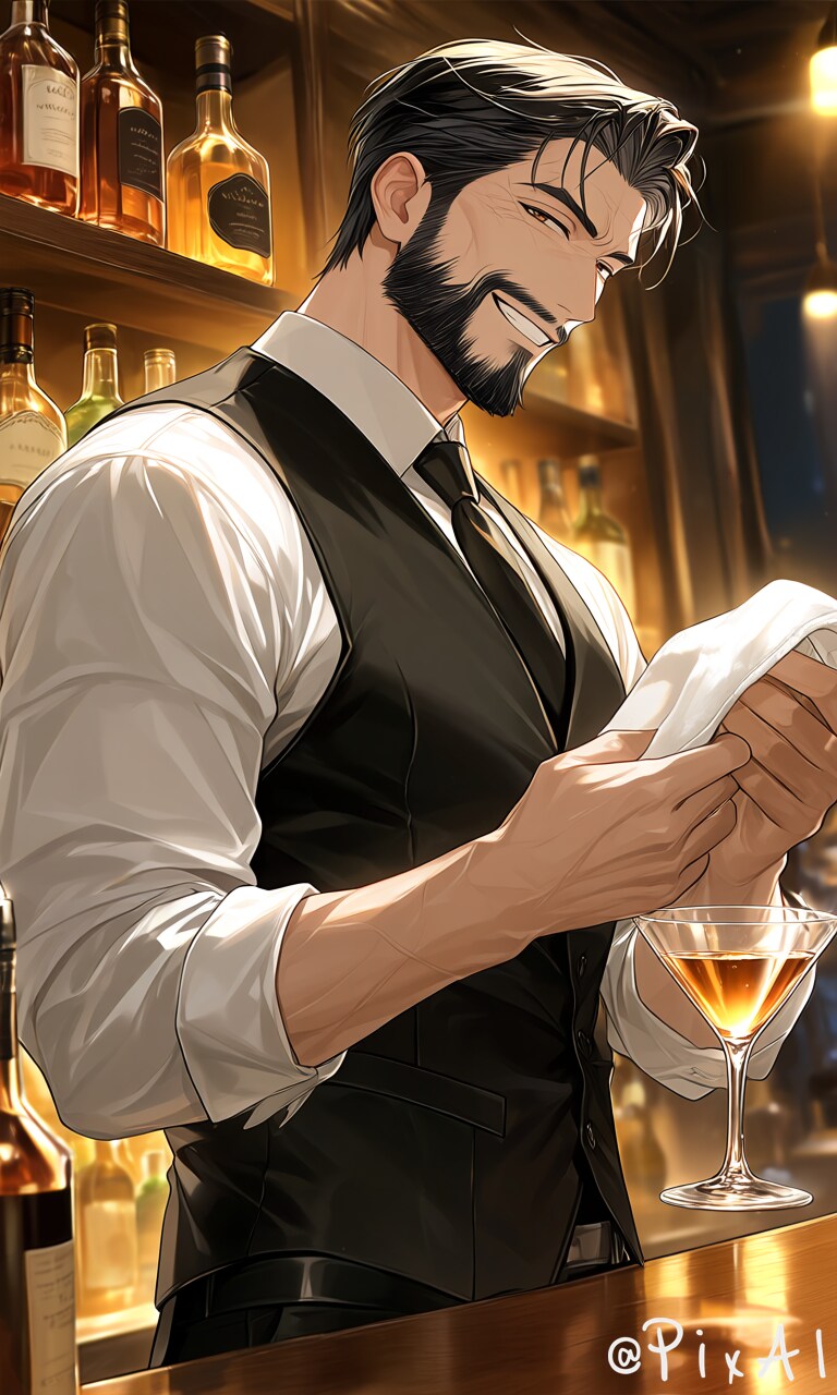 バーテンダーおっさん | の人気AIイラスト・グラビア