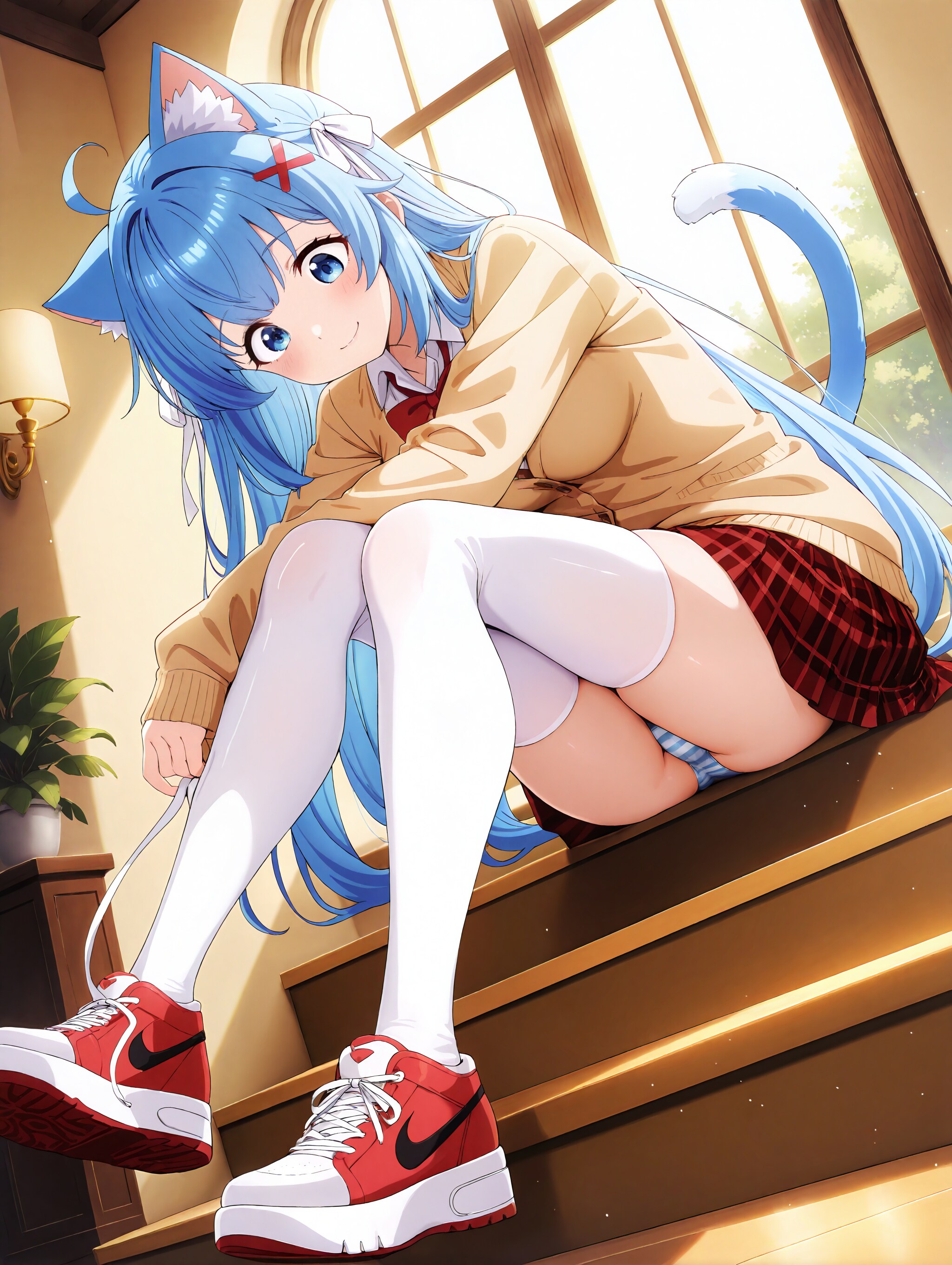 靴紐結ぶときにチラッと...❤