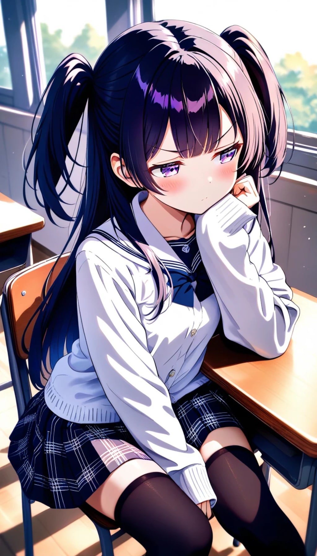 休み明けの教室『お、おはよう…………なんか言ってよ』カイリ（妹ちゃん）