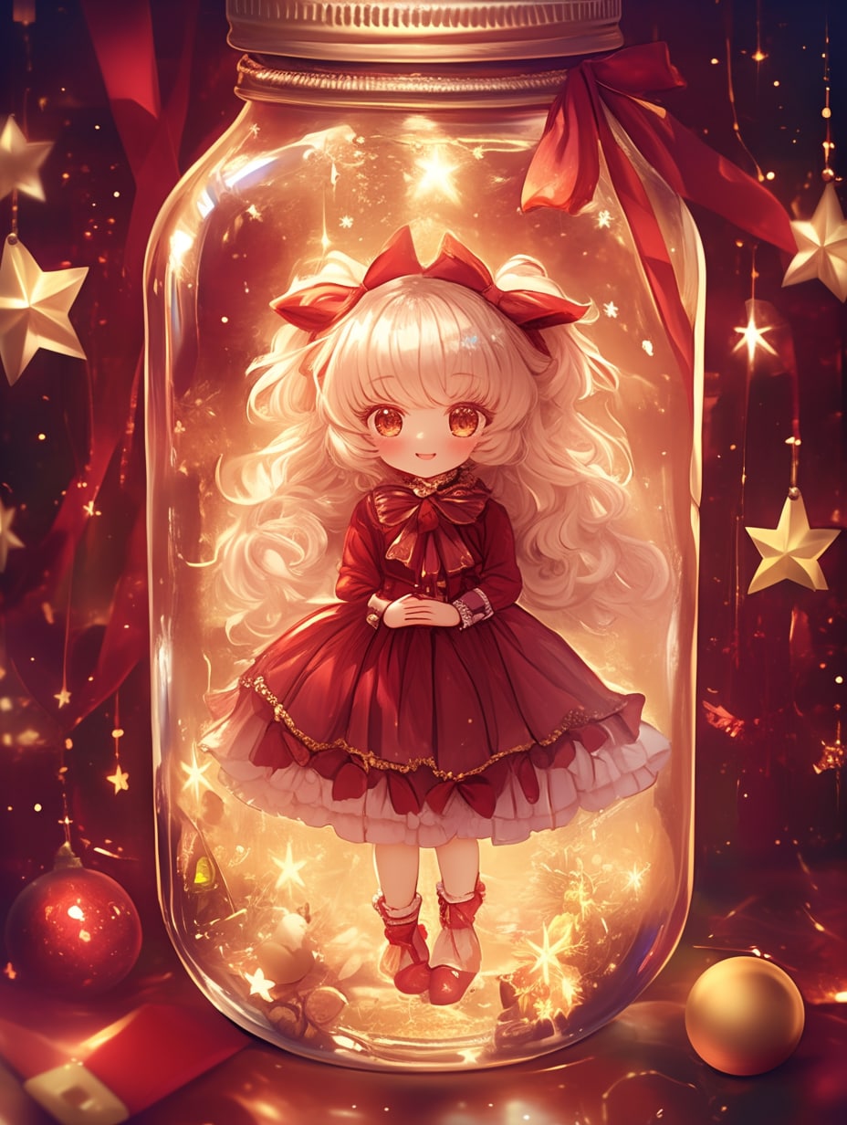 「瓶詰の少女」紅71 | の人気AIイラスト・グラビア