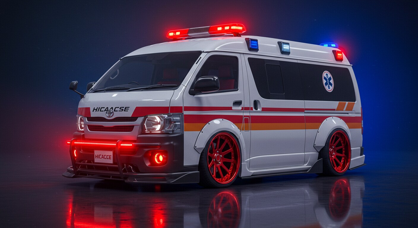 ハイエース救急車のドリ車 | の人気AIイラスト・グラビア