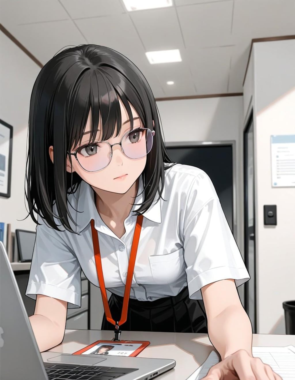 目の悪いOLさん